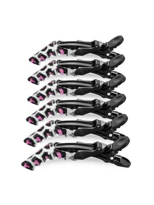 Зажимы крокодилы Toni&Gay 10 шт.Леопард розовый Фото 1