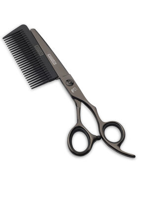 Ножницы прямые с расческой Mustang Premium NPR-016 Черный 6,0 дюймов Фото 1